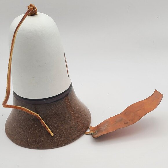 Vintage Tesa Ceramic Southwest Bird Petroglyph Wind Bell Windchime Copper Tag - Picture 5 of 8